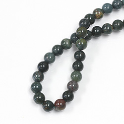 Gemstone Bead - Smooth Round 06MM BLOODSTONE