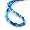 Gemstone Bead - Smooth Round 06MM AGATE DYED TEAL
