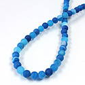 Gemstone Bead - Smooth Round 06MM MATTE AGATE DYED TEAL