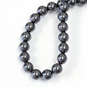 Gemstone Bead - Smooth Round 08MM HEMATITE