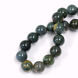 Gemstone Bead - Smooth Round 10MM BLOODSTONE