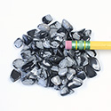 Gemstone Tumble Polished - #2 SIZE SNOWFLAKE OBSIDIAN