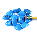 Gemstone Tumble Polished - MEDIUM SIZE  HOWLITE DYED TURQUOISE