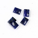 Gemstone Flat Back Single Bevel Buff Top Stone - Cushion 08x6MM SODALITE