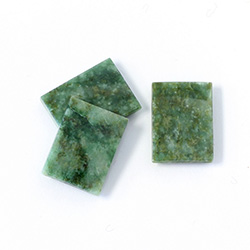 Gemstone Flat Back Single Bevel Buff Top Stone - Cushion 16x12MM WYOMING JADE