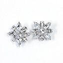 Preciosa Rhinestone Brass Button - Star 20MM CRYSTAL-RHODIUM
