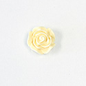 Plastic Carved No-Hole Flower 20MM MATTE IVORY