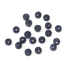 Man-made Cabochon - Round 04MM BLUE GOLDSTONE