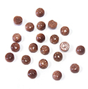 Man-made Cabochon - Round 03MM BROWN GOLDSTONE