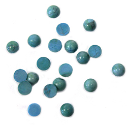 Gemstone Cabochon - Round 04MM HOWLITE-DYED MALACHITE