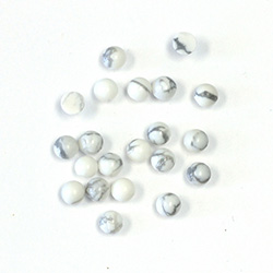 Gemstone Cabochon - Round 04MM WHITE HOWLITE