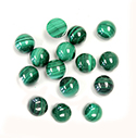 Gemstone Cabochon - Round 06MM MALACHITE