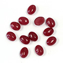 Gemstone Cabochon - Oval 08x6MM JADE DYED RED