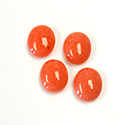 Gemstone Cabochon - Oval 12x10MM DOLOMITE DYED CORAL