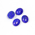 Gemstone Cabochon - Oval 12x10MM HOWLITE DYED LAPIS