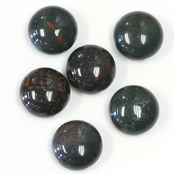Gemstone Cabochon - Round 13MM BLOODSTONE
