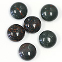 Gemstone Cabochon - Round 13MM BLOODSTONE