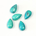 Gemstone Cabochon - Pear 13XX8MM HOWLITE DYED CHINESE TURQUOISE