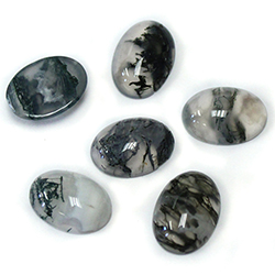 Gemstone Cabochon - Oval 14x10MM MOSS AGATE