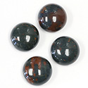 Gemstone Cabochon - Round 15MM BLOODSTONE