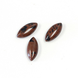 Gemstone Cabochon - Navette 15x7MM RED OBSIDIAN