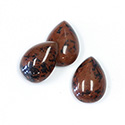 Gemstone Cabochon - Pear 18x13MM RED OBSIDIAN