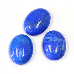 Gemstone Cabochon - Oval 21.5x16.5MM HOWLITE DYED LAPIS