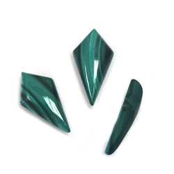 Gemstone Cabochon - Spear 24x12x5MM MALACHITE