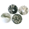 Gemstone Cabochon - Round 25MM MOSS AGATE