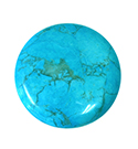 Gemstone Cabochon - Round 40MM HOWLITE CHINESE TURQUOISE