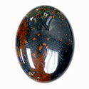 Gemstone Cabochon - Oval 40x30MM BLOODSTONE
