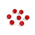 Rhinestone Bead Pave with 1.0MM Hole Metal Base Round 06MM SIAM RUBY