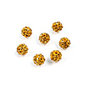 Rhinestone Bead Pave with 1.0MM Hole Metal Base Round 06MM TOPAZ