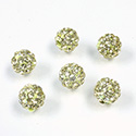 Rhinestone Bead Pave with 1.5MM Hole Metal Base Round 08MM JONUIL