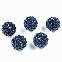 Rhinestone Bead Pave with 1.7MM Hole Metal Base Round 10MM MONTANA