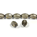 Chinese Cut Crystal Bead - Oval 09x6MM BLACK DIAMOND