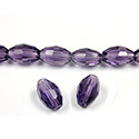 Chinese Cut Crystal Bead - Oval 09x6MM DARK AMETHYST