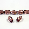 Chinese Cut Crystal Bead - Oval 09x6MM LT AMETHYST