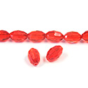 Chinese Cut Crystal Bead - Oval 09x6MM LT SIAM RUBY