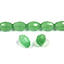 Chinese Cut Crystal Bead - Oval 09x6MM OPAL GREEN