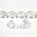 Chinese Cut Crystal Bead - Oval 11x8MM CRYSTAL