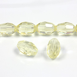 Chinese Cut Crystal Bead - Oval 11x8MM JONQUIL