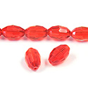 Chinese Cut Crystal Bead - Oval 11x8MM LT SIAM RUBY