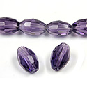 Chinese Cut Crystal Bead - Oval 13x10MM DARK AMETHYST