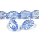 Chinese Cut Crystal Bead - Oval 13x10MM LT SAPPHIRE