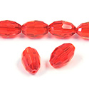 Chinese Cut Crystal Bead - Oval 13x10MM LT SIAM RUBY