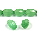 Chinese Cut Crystal Bead - Oval 13x10MM OPAL GREEN