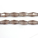Chinese Cut Crystal Bead - Elongated Diamond 08x4MM BLACK DIAMOND