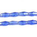 Chinese Cut Crystal Bead - Elongated Diamond 08x4MM SAPPHIRE