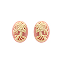 Plastic Cameo - Skeleton, Lolita Oval 18x13MM IVORY ON PINK